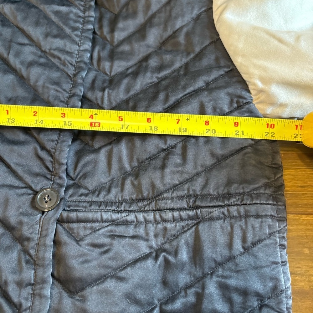 Isabel Marant Black Cream Ivory Quilted Chore Utility Jacket Bomber Silk Boxy 40 - Picture 10 of 13